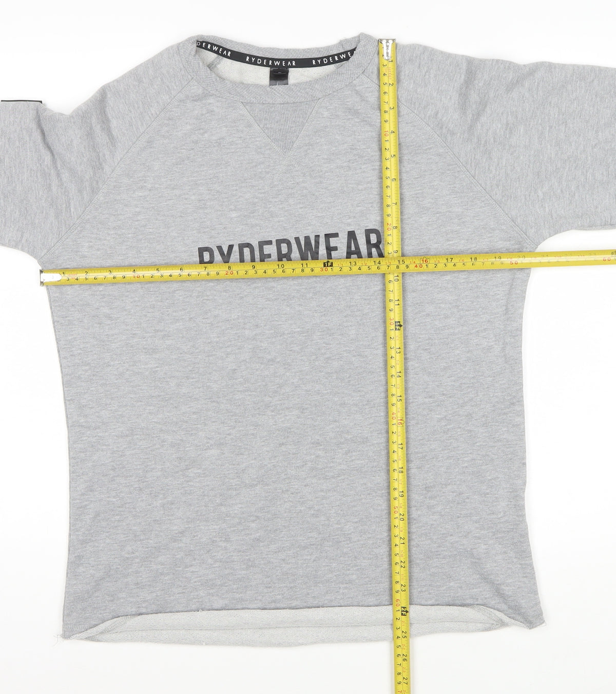 Ryderwear Women’s Grey S Pullover Logo Raglan Sweatshirt