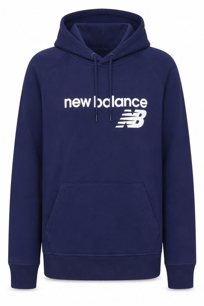 New Balance Boys Navy S Pullover Hoodie Logo Kangaroo Pocket