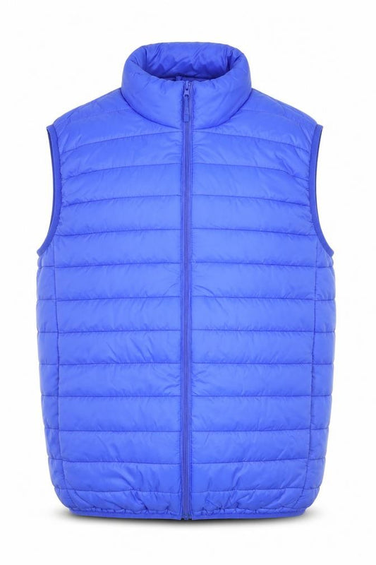 boohooMAN Men’s Blue L Quilted Puffer Bodywarmer Gilet