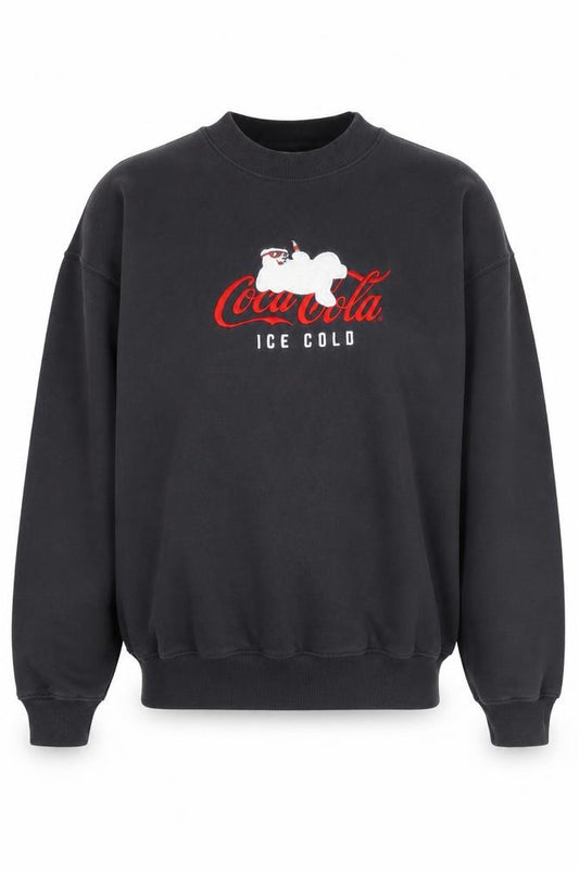 Hollister Men’s Black M Coca-Cola Ice Cold Boxy Fit Sweatshirt