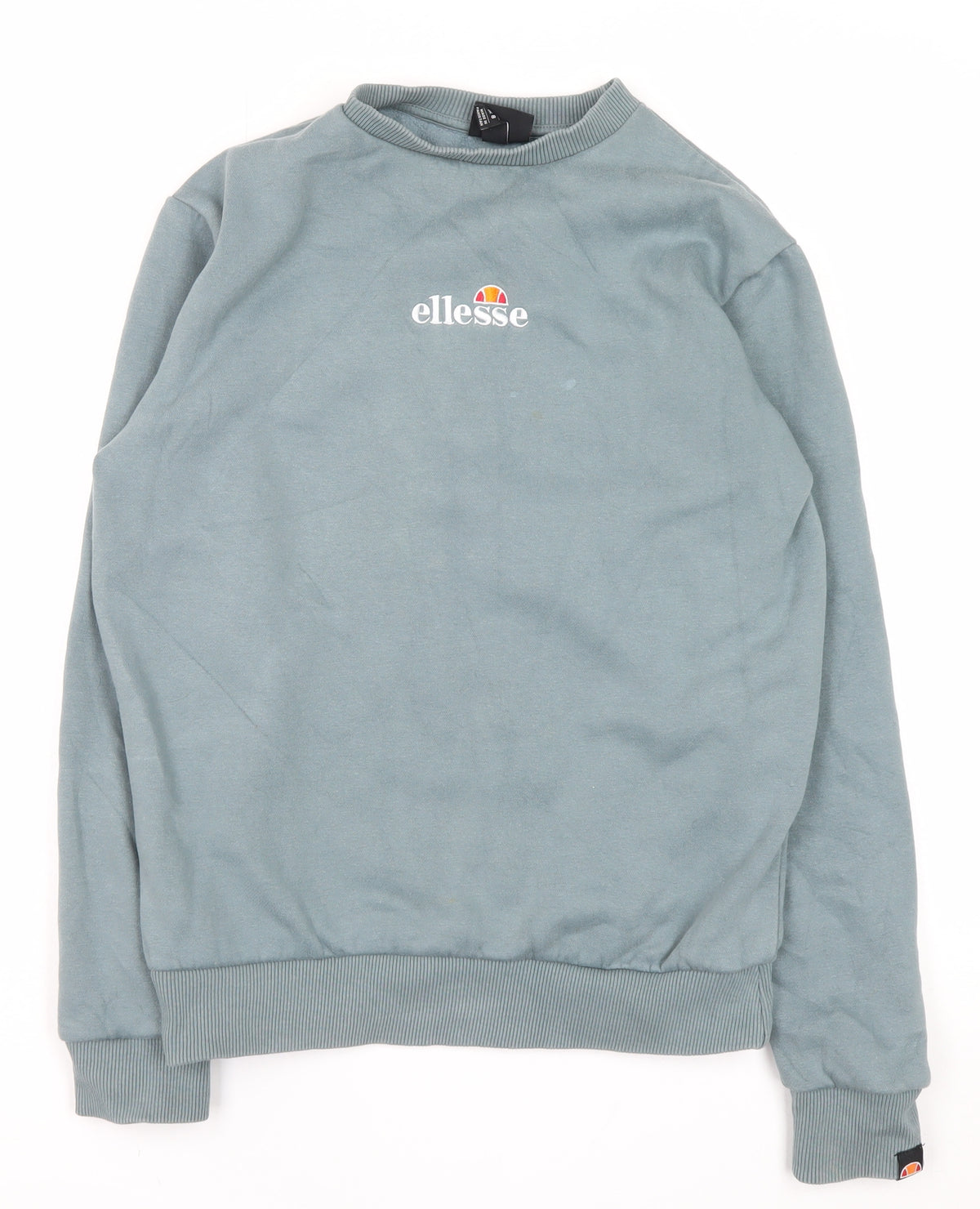Ellesse Women’s Blue UK 8 Logo Embroidered Crew Neck Pullover Sweatshirt