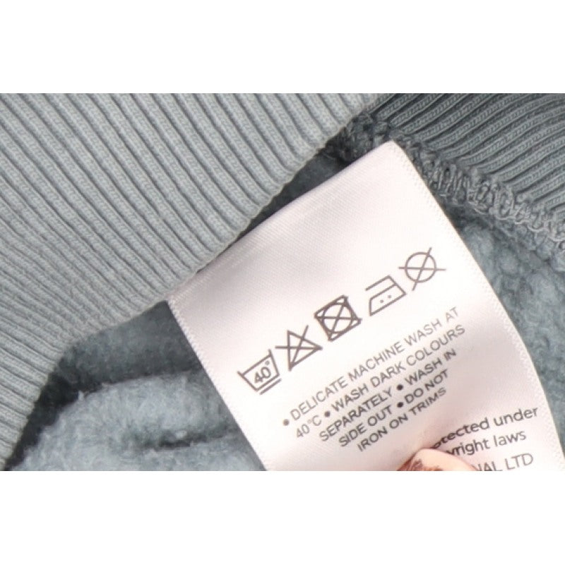 Ellesse Women’s Blue UK 8 Logo Embroidered Crew Neck Pullover Sweatshirt