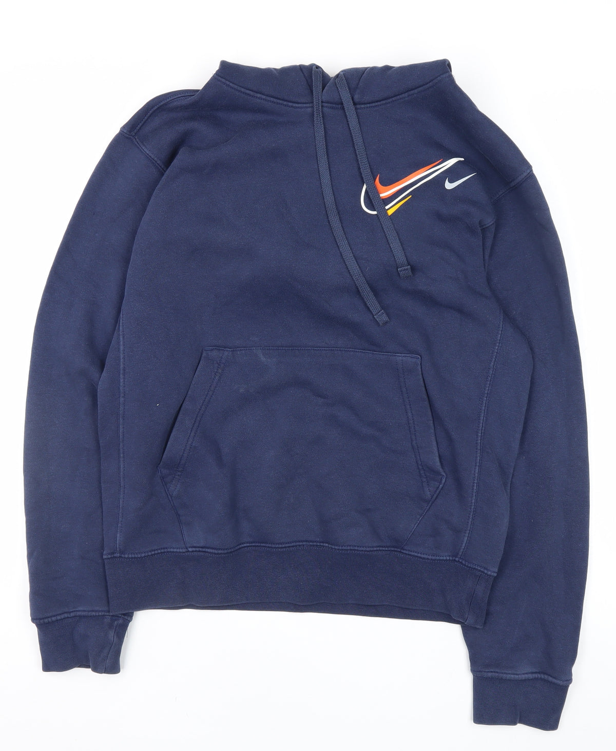 Nike Men’s Blue XS Pullover Hoodie Logo Graphic Pocket Cotton