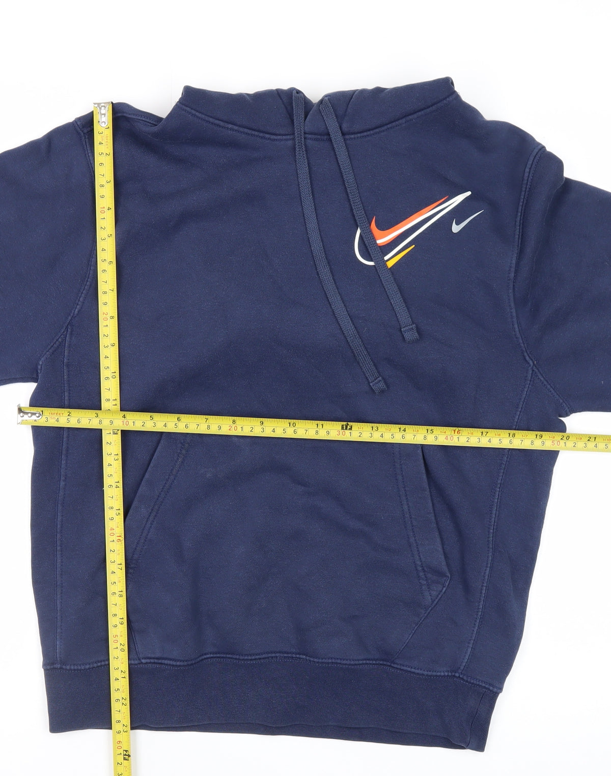 Nike Men’s Blue XS Pullover Hoodie Logo Graphic Pocket Cotton