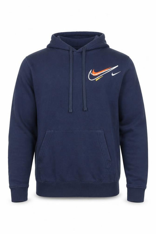 Nike Men’s Blue XS Pullover Hoodie Logo Graphic Pocket Cotton