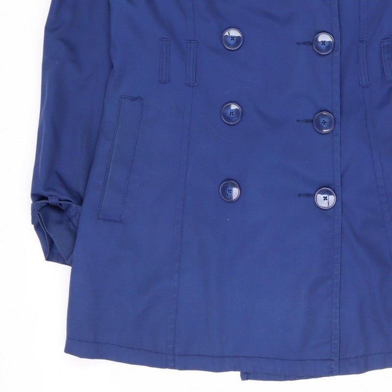 Divided by H&M Women’s Blue Size 16 Double Breasted Trench Coat