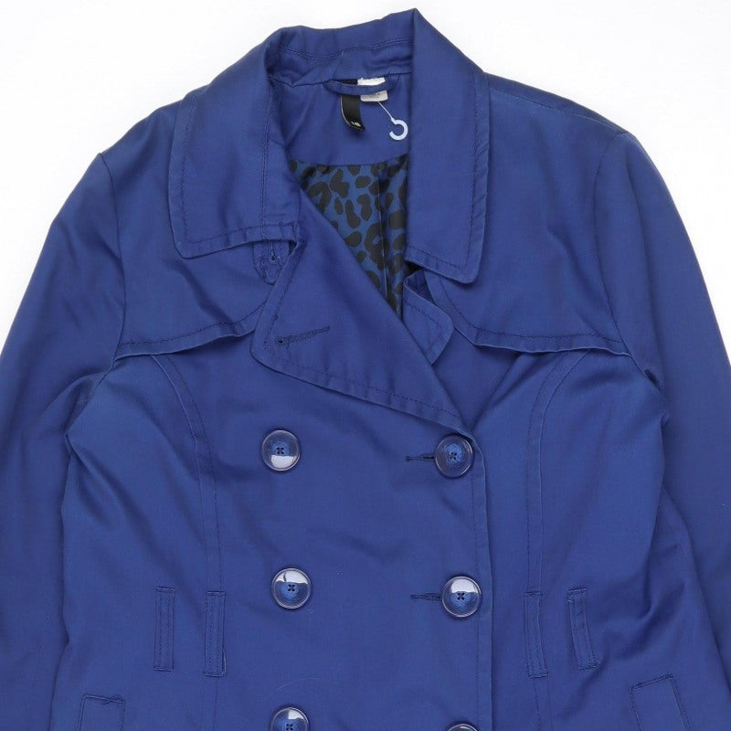 Divided by H&M Women’s Blue Size 16 Double Breasted Trench Coat