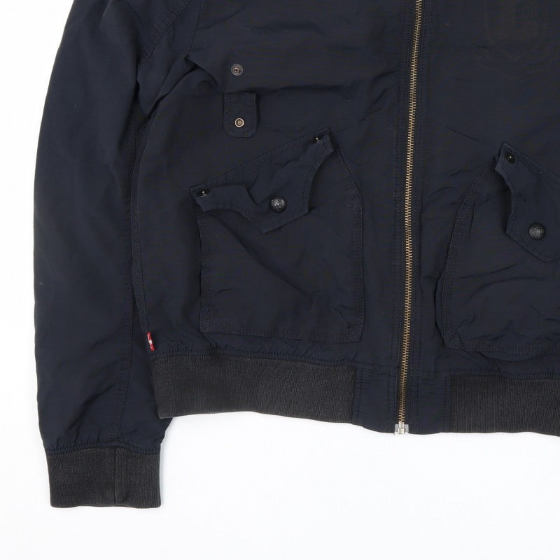 Levi Strauss & Co. Men's Navy XL Bomber Jacket Lined Zip Pockets
