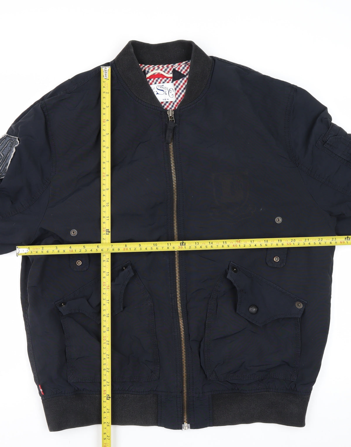 Levi Strauss & Co. Men's Navy XL Bomber Jacket Lined Zip Pockets