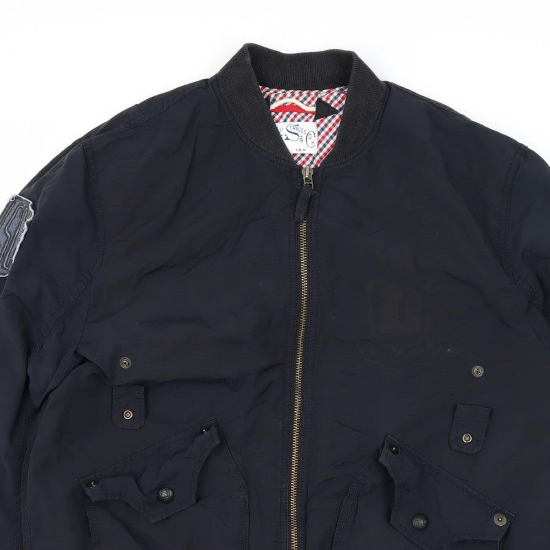 Levi Strauss & Co. Men's Navy XL Bomber Jacket Lined Zip Pockets