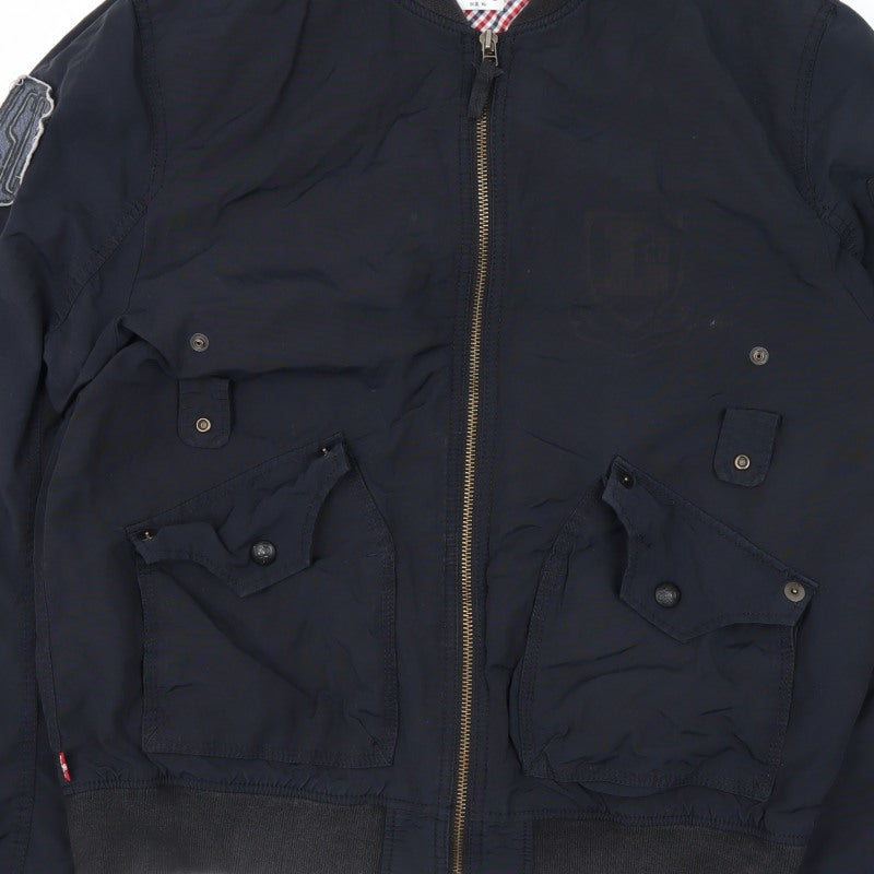 Levi Strauss & Co. Men's Navy XL Bomber Jacket Lined Zip Pockets