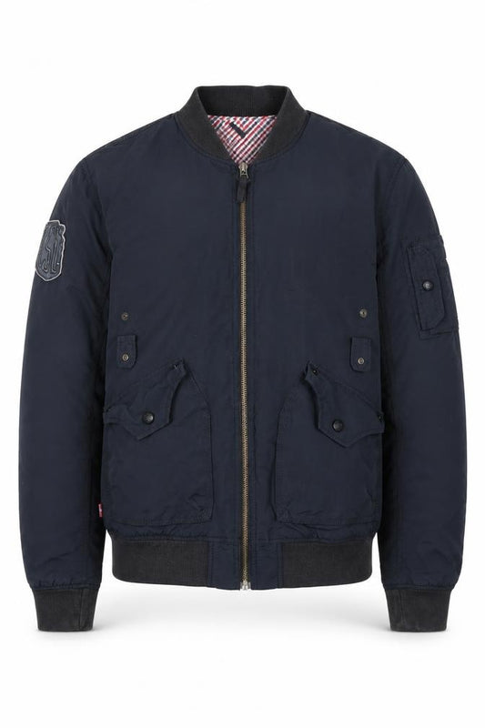 Levi Strauss & Co. Men's Navy XL Bomber Jacket Lined Zip Pockets