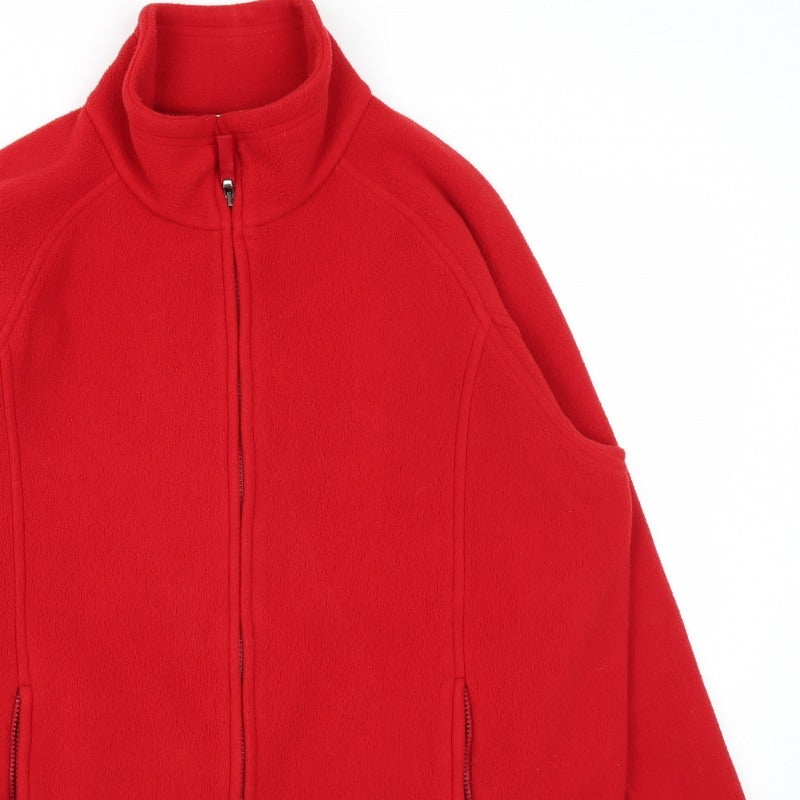 Marks and Spencer Women's Red UK 16 Fleece Basic Zip Jacket