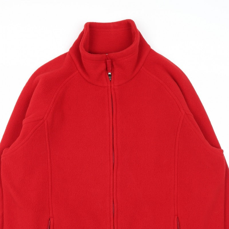 Marks and Spencer Women's Red UK 16 Fleece Basic Zip Jacket