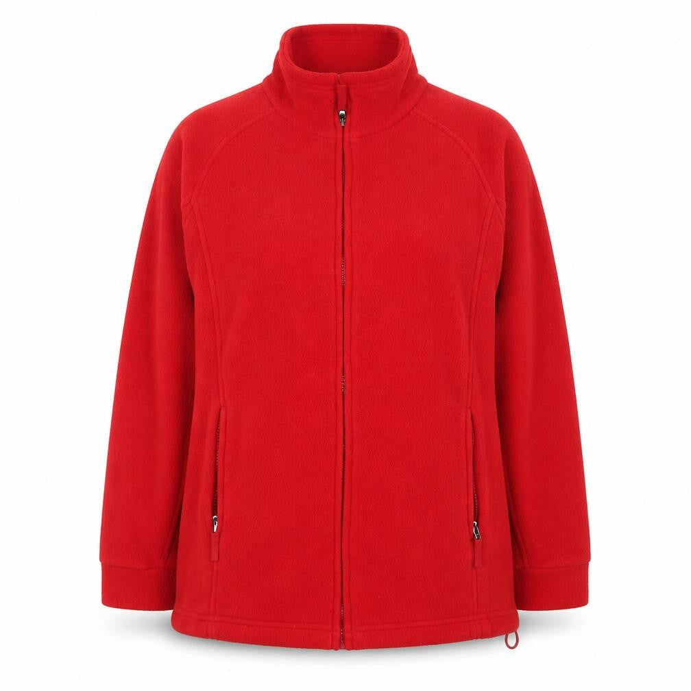 Marks and Spencer Women's Red UK 16 Fleece Basic Zip Jacket