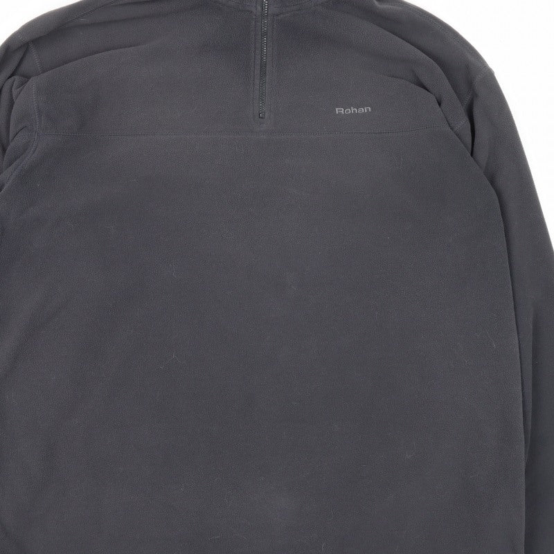 Rohan Men’s Black L 1/4 Zip Fleece Pullover Hiking Sweatshirt