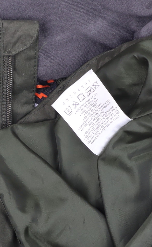 Peter Storm Men's Green M Hooded Outdoor Rain Jacket Full Zip