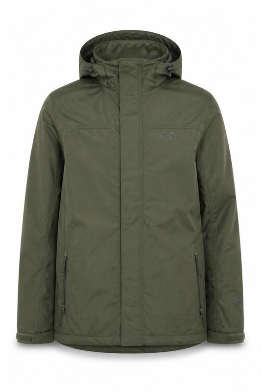 Peter Storm Men's Green M Hooded Outdoor Rain Jacket Full Zip