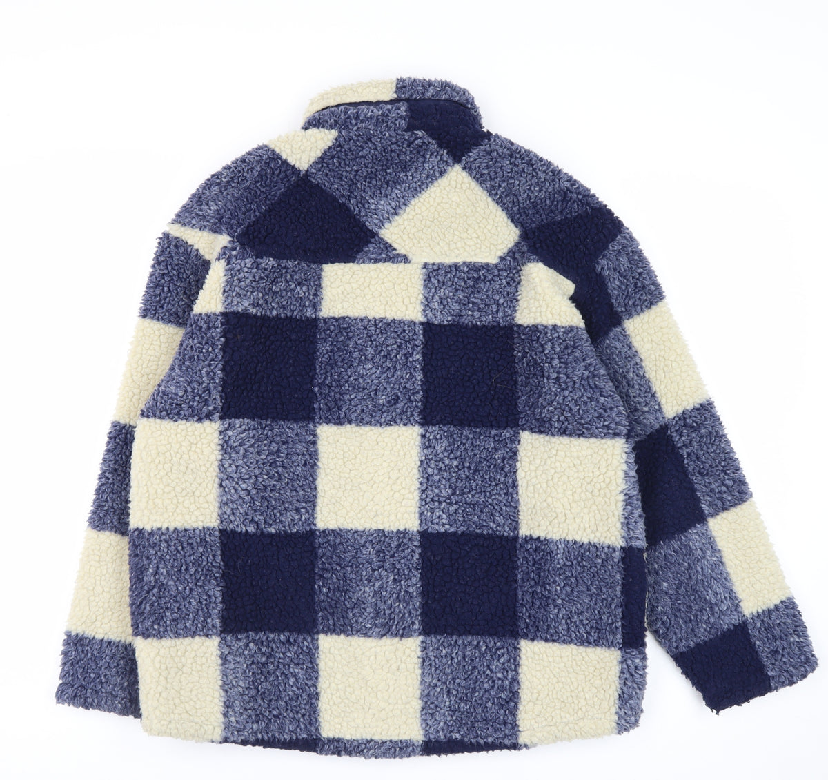Next Boys Blue Check Borg Fleece Shirt Jacket 11 Years 146cm