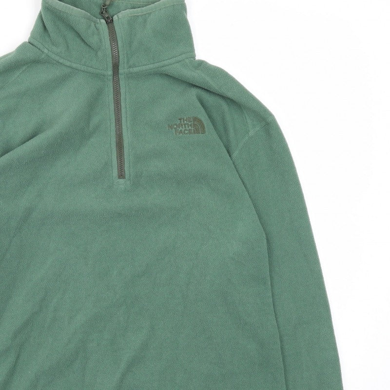 The North Face Men’s Green S 1/4 Zip Fleece Pullover Sweatshirt