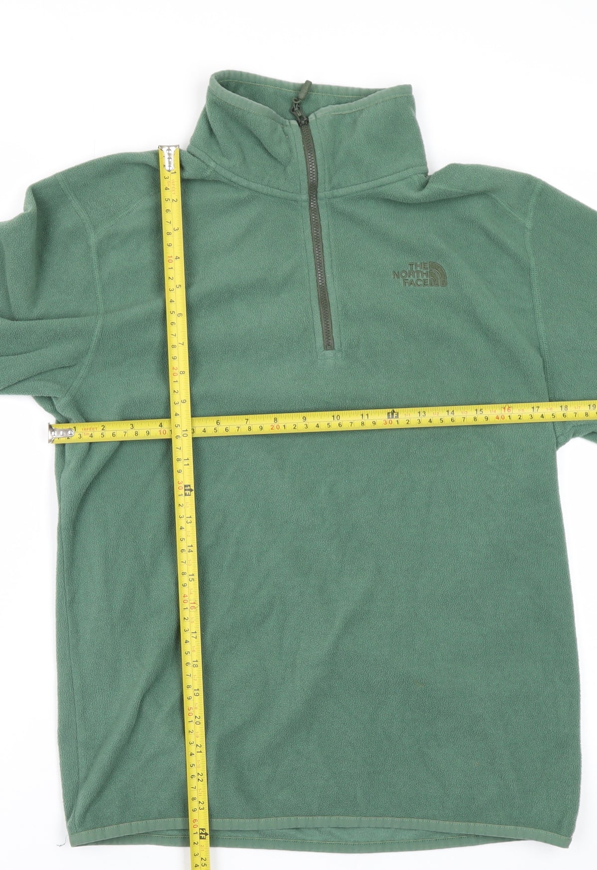 The North Face Men’s Green S 1/4 Zip Fleece Pullover Sweatshirt