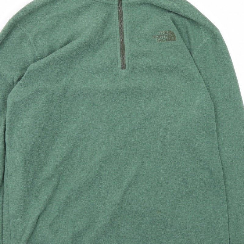 The North Face Men’s Green S 1/4 Zip Fleece Pullover Sweatshirt