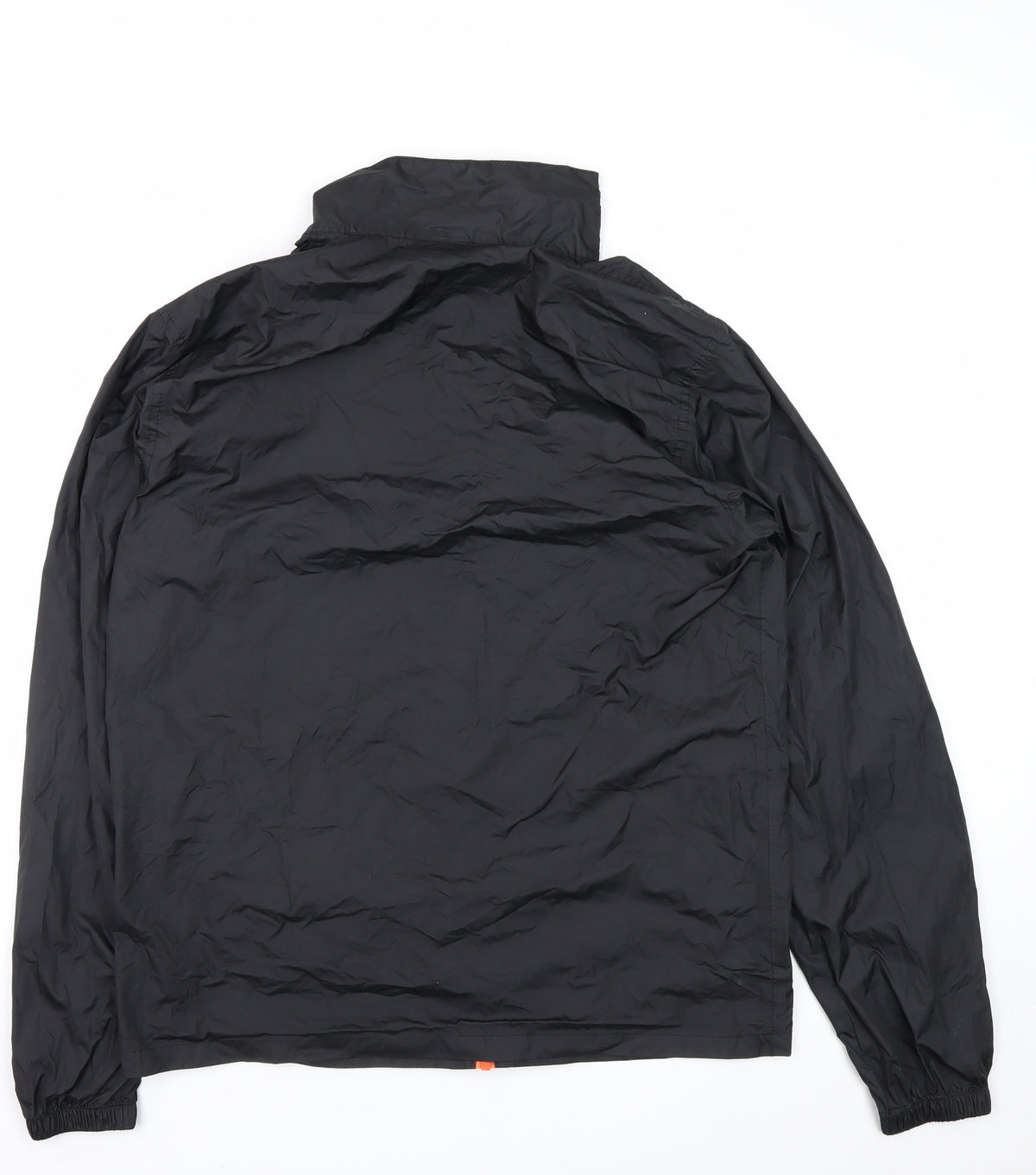 Everlast Men’s Black M Windbreaker Jacket Orange Zip Logo