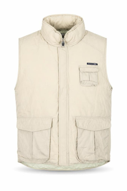 Paul Smith Jeans Men Beige L Padded Puffer Bodywarmer Waistcoat