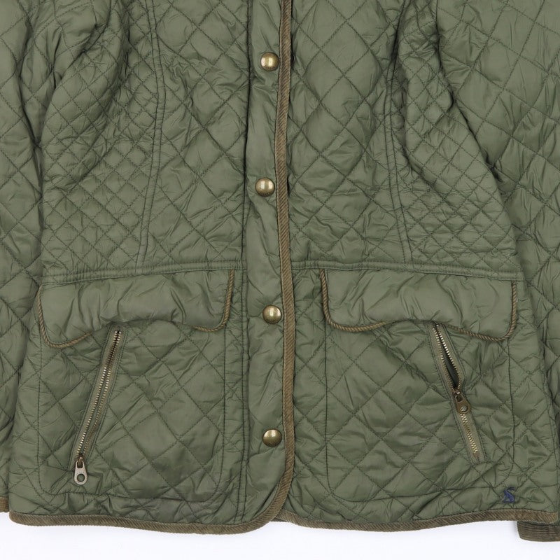 Joules Women’s Green UK 12 Quilted Padded Jacket Collared