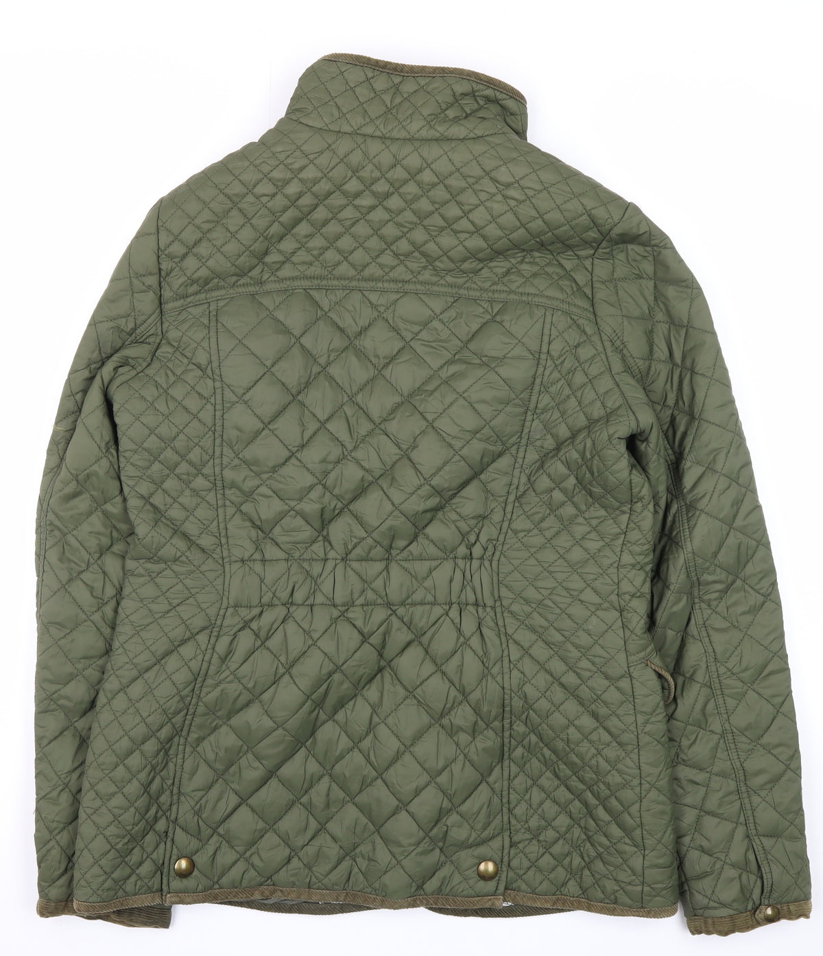 Joules Women’s Green UK 12 Quilted Padded Jacket Collared