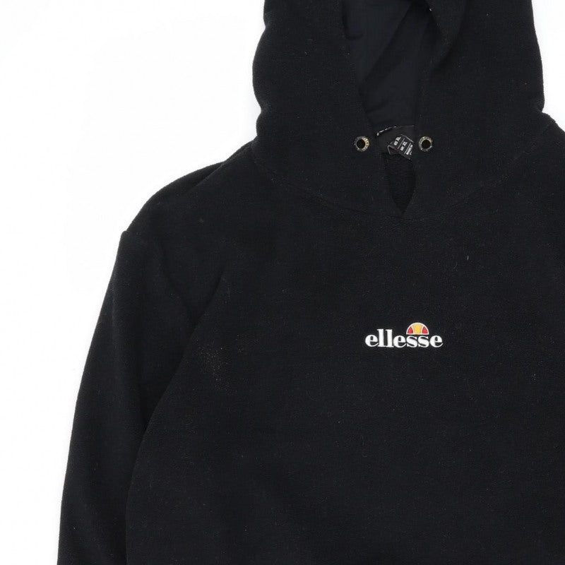 Ellesse Men’s Black XL Pullover Hoodie Logo Fleece Lined