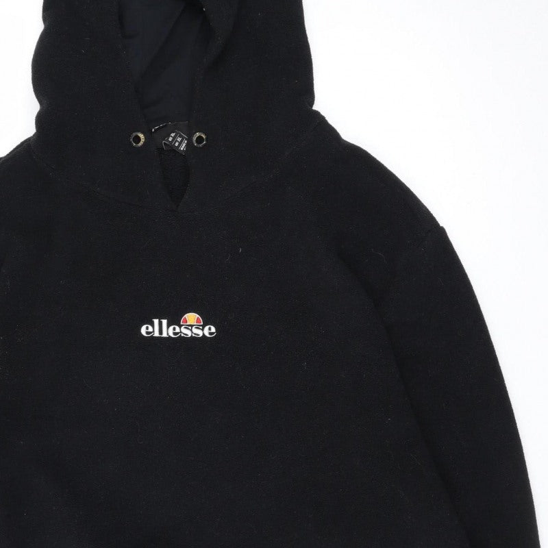 Ellesse Men’s Black XL Pullover Hoodie Logo Fleece Lined