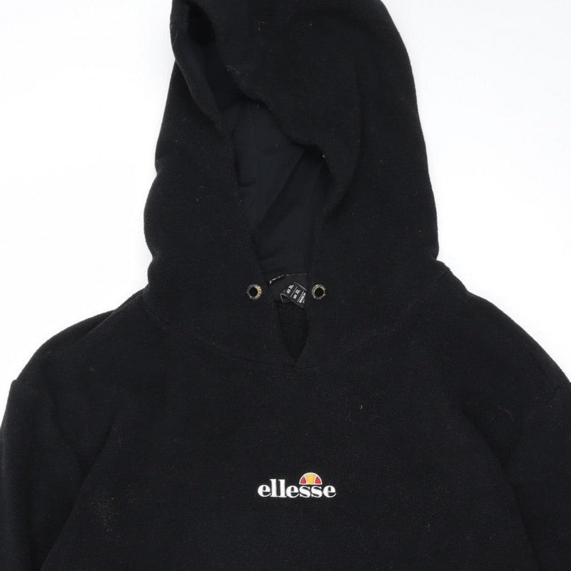 Ellesse Men’s Black XL Pullover Hoodie Logo Fleece Lined