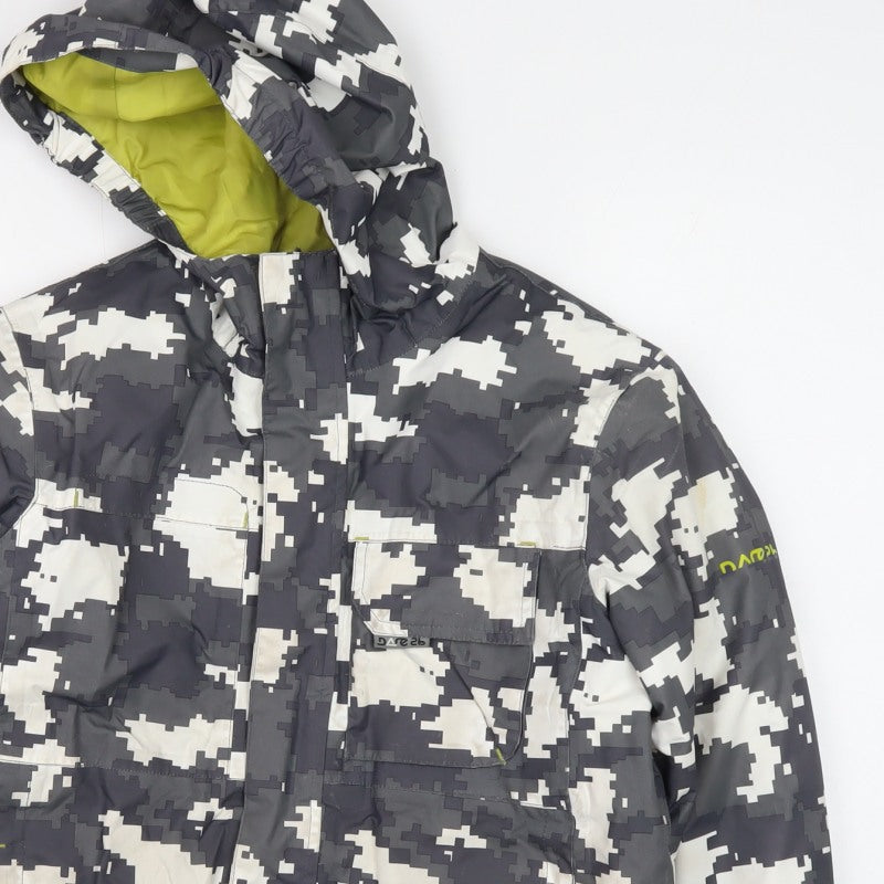 Dare 2b Boys Multicoloured 11-12 Years Ski Jacket Hooded Camo