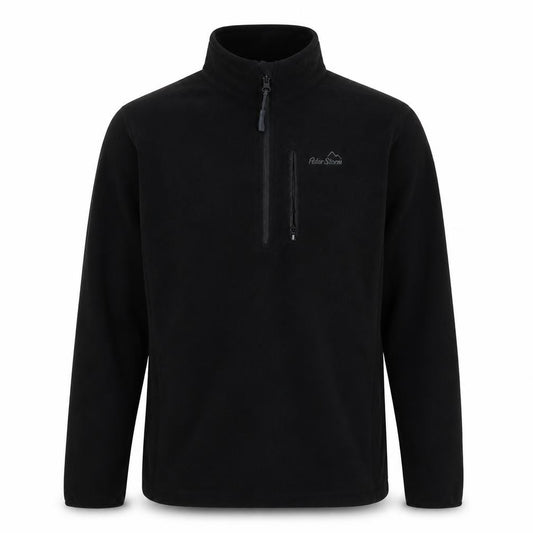 Peter Storm Men's Black M 1/4 Zip Pullover Fleece Sweatshirt