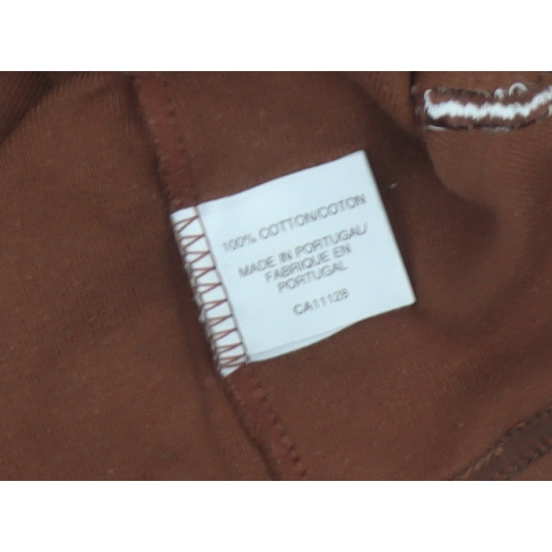 Jeffrey Rogers Women’s Brown L Basic Cotton Long Sleeve T-Shirt