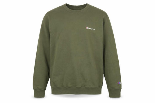 Champion Men's Green XL Crew Neck Logo Pullover Sweatshirt