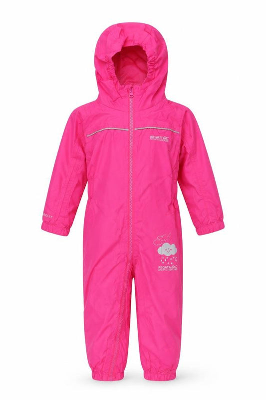 Regatta Girls Pink 18-24 Months Hooded Full Zip Rain Snowsuit