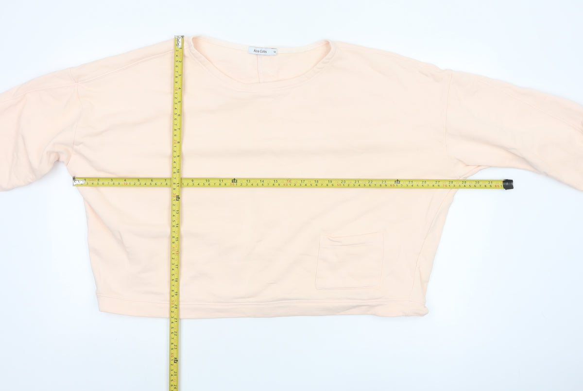 Alice Collins Women’s Pink Cotton Pocket Pullover Sweatshirt UK 18