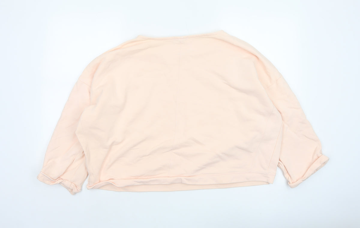 Alice Collins Women’s Pink Cotton Pocket Pullover Sweatshirt UK 18