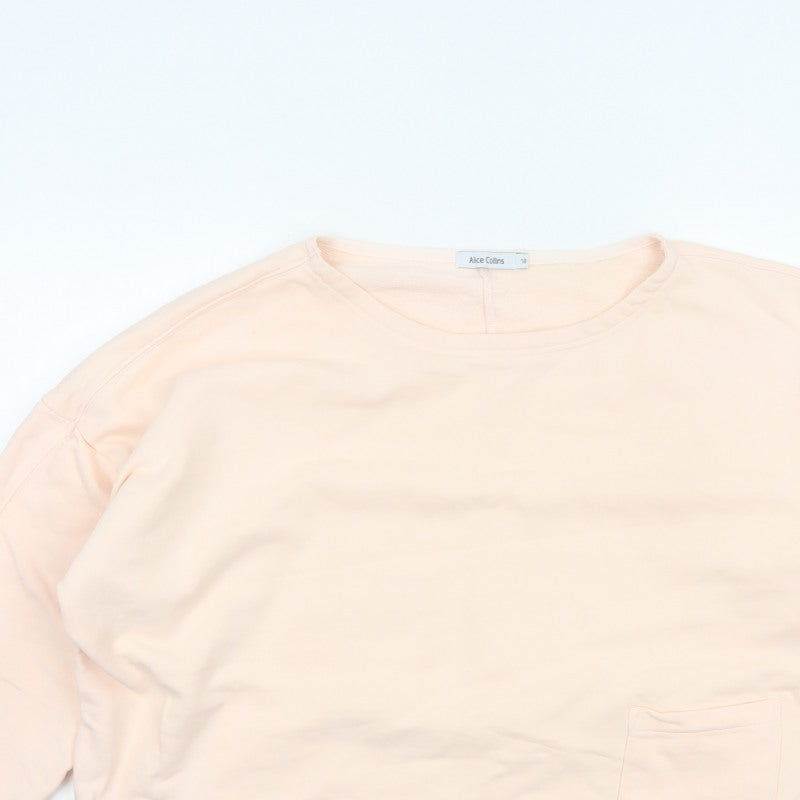 Alice Collins Women’s Pink Cotton Pocket Pullover Sweatshirt UK 18