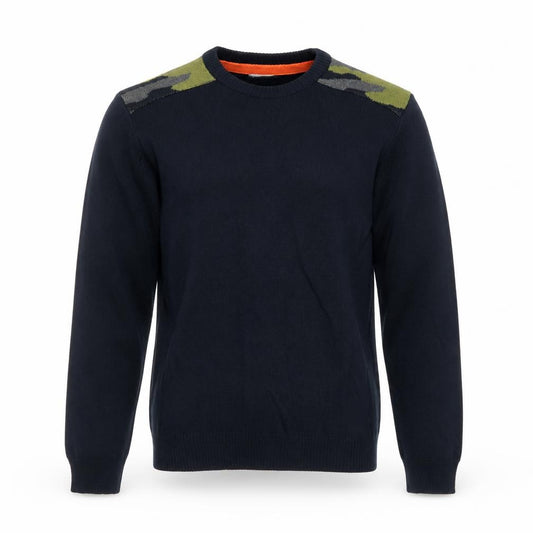 Frederik Anderson Copenhagen Men’s Blue Camo Knit Pullover Jumper S
