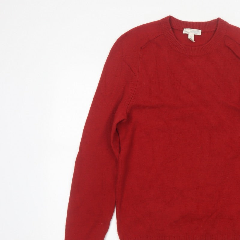 Gap Men Red XS Lambswool Crew Neck Pullover Jumper