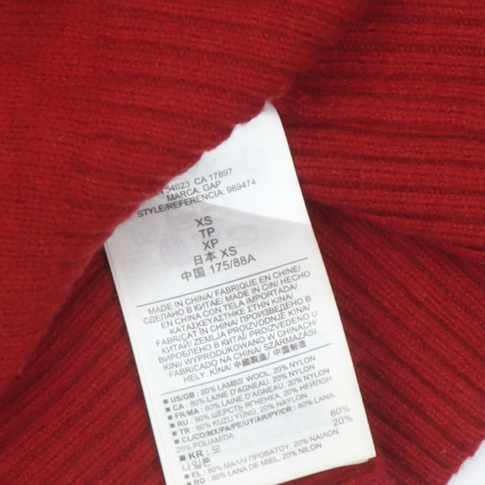 Gap Men Red XS Lambswool Crew Neck Pullover Jumper