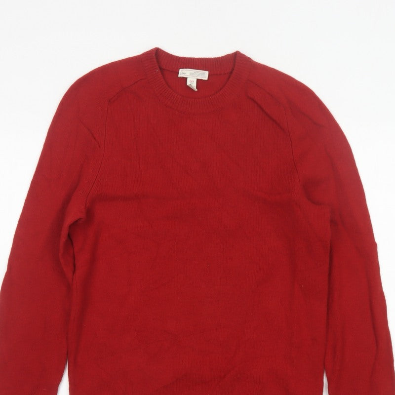 Gap Men Red XS Lambswool Crew Neck Pullover Jumper
