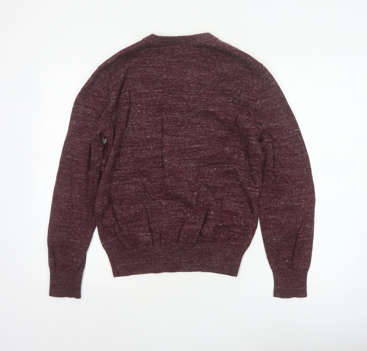Gap Men’s Red Marl V-Neck Knit Pullover Jumper XS