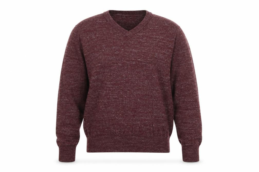Gap Men’s Red Marl V-Neck Knit Pullover Jumper XS