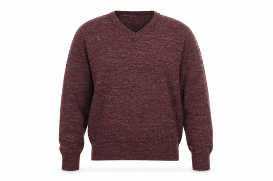 Gap Men’s Red Marl V-Neck Knit Pullover Jumper XS