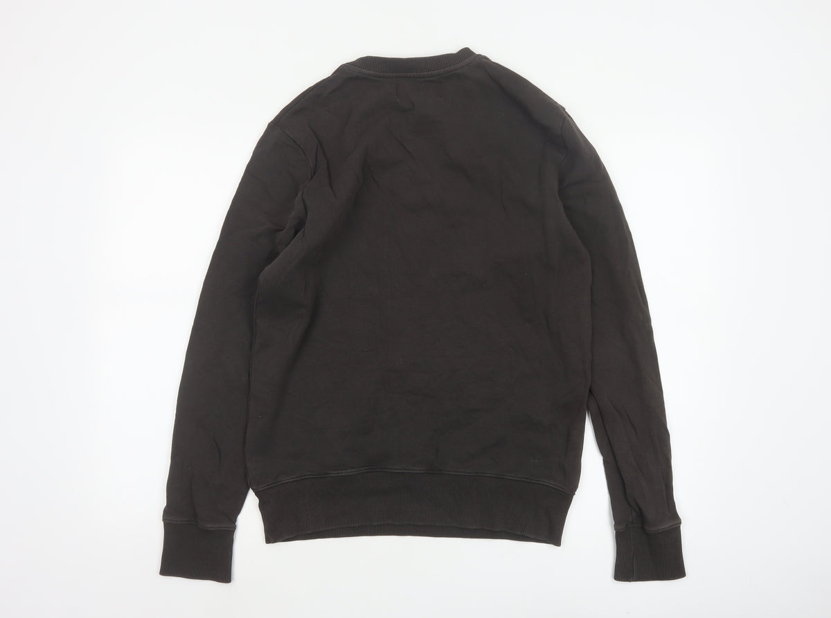 Calvin Klein Jeans Men’s Black S CK Logo Graphic Pullover Sweatshirt