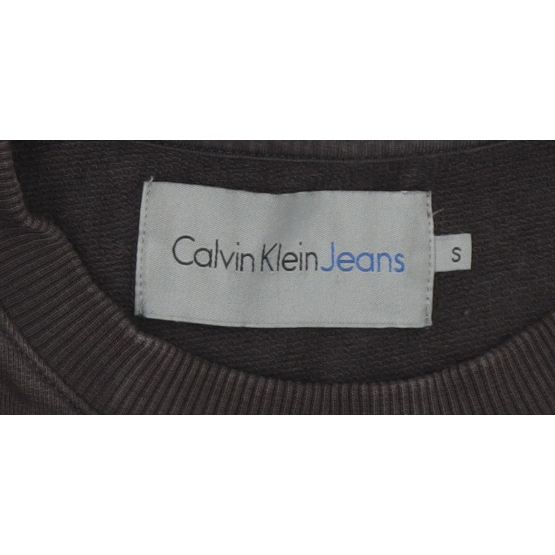 Calvin Klein Jeans Men’s Black S CK Logo Graphic Pullover Sweatshirt